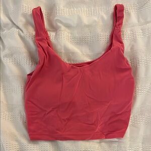 Pink Sleeveless Crop Top